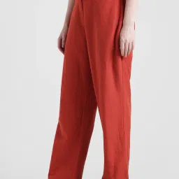 Only Red Slim Fit High Rise Pants image 3