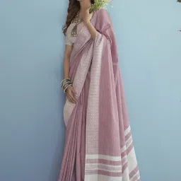 Elora Pink Silk Woven Saree With Unstitched Blouse-picture-43