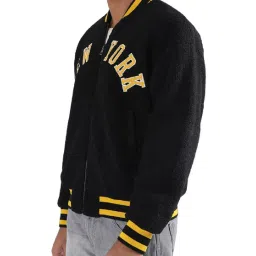 Gant Black Oversized Self Pattern Bomber Jacket image 3