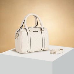 Forever Glam by Pantaloons Ivory Quilted Medium Handbag-image-72
