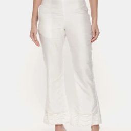 Asmi by Mayank Modi Ivory Silk Pants-image-58