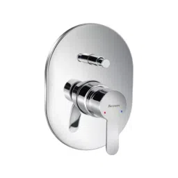 Parryware Ultra High Flow Concealed Diverter Upper Trim Claret Series Silver Stainless Steel Chrome Finish, G522KA1-7