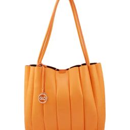 Globus Orange Textured Large Shoulder Bag-16