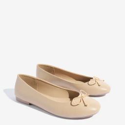 LUNA BLU by Westside Beige Bow-Detailed Ballerina-image-73