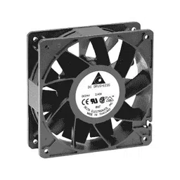 DELTA ELECTRONICS Axial Fan, 120mm, 24V, 252.85Cfm/66.5Dba, PFB1224UHE-36