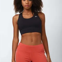 Reebok Black Plain Sports Bra-image-89