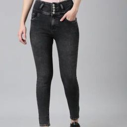 showoffff SHOWOFF Grey Denim Skinny Fit Mid Rise Jeans-picture-12