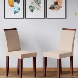Godrej Interio Rose Dining Chair Solid Wood Dining Chair Set of 2, Finish Color - Dark Coffee-54