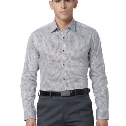 Raymond Yellow Cotton Classic Fit Printed Shirts-image-62