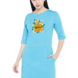 Moda Rapido Print T-shirt Dress-image-83