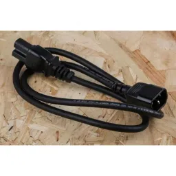 RS PRO Power Cord IEC C14 Plug to IEC C15 Socket 1 m, 1230951 image 2