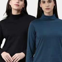 Kryptic Black & Teal Cotton Regular Fit T-Shirt (Pack Of 2)-image-13