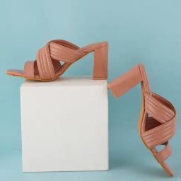 Scentra Women's Tan Cross Strap Sandals-picture-17