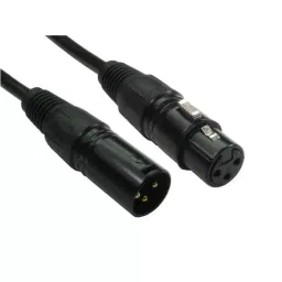 RS PRO Male 3 Pin XLR to Female 3 Pin XLR Cable Black 5 m, 1924445-image-94