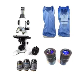 SSU White and Black Lab Compound Student Microscope-12