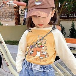 LULU & SKY Girls Printed Raw Edge T-shirt-image-38