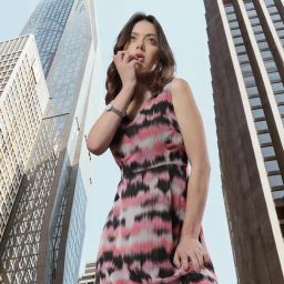 Zink London Multicolored Printed A-Line Dress-picture-21