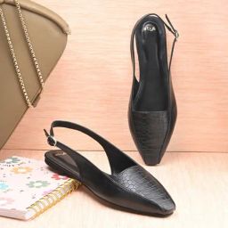 Styli Women's Black Back Strap Sandals-image-29