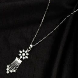 Fabindia Silver Long Necklace-image-14