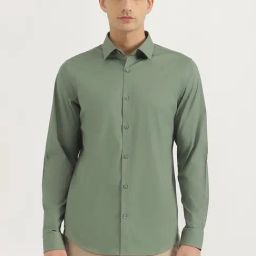 United Colors Of Benetton Green Slim Fit Shirt-picture-25