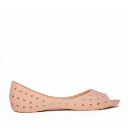 Bata Women's Peach Peeptoe Ballets-image-13