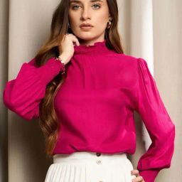 Marie Claire Hot Pink Plain Top-image-89