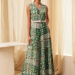 Biba Green Cotton Printed Jumpsuit-image-41