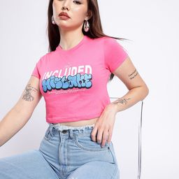 glitchez Stay True Typography Printed Crop T-shirt-image-22
