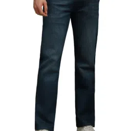 Louis Philippe Navy Cotton Slim Fit Jeans-image-33