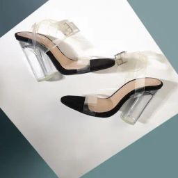 Truffle Collection Women's Black Ankle Strap Sandals-picture-13