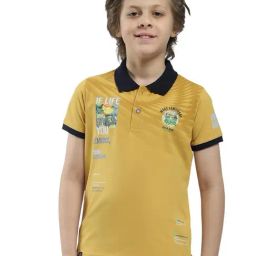 Monte Carlo Boys Mustard Printed T-Shirt-picture-39