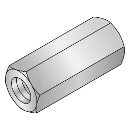 Hilti Hex Coupling Nut M16 Thread 24 mm Size and 40 mm Length, 216706 (Pack of 25)-0