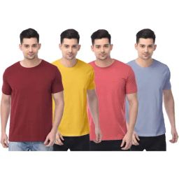 Color Capital Multicolored Regular Fit T-Shirt - Pack of 4-image-92