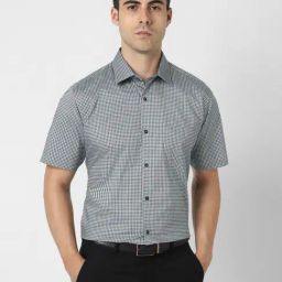 Van Heusen White Cotton Regular Fit Printed Shirt-image-61