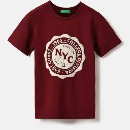United Colors Of Benetton Boys Red Cotton Regular Fit T-Shirt-picture-11