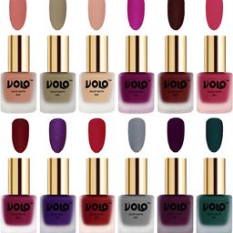 VOLO Set Of 12 Velvet Matte Nail Polish- 8 ml Each-image-58