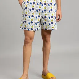 Bewakoof White Printed Boxer Shorts-image-11