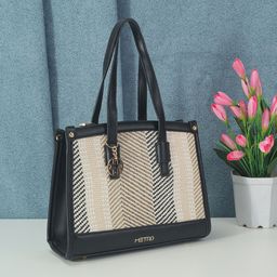 Metro Women Textured Structured Handheld Bag-12