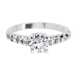 Sparkles Lab Grown Diamond 1.12 Carat Solitaire Diamond Ring 14K ( Ring Size - 5)-image-60