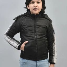 Crimsoune Club Kids Black Solid Full Sleeves Puffer Jacket-image-33