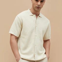 Code by Lifestyle Beige Cotton Regular fit Casual Shirt-image-92
