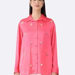 SALT Attire Pink Plain Shirt-image-27