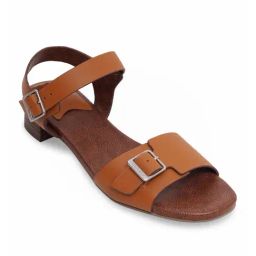 Kickers Women's BUCIDI-IN Tan Ankle Strap Sandals-image-80