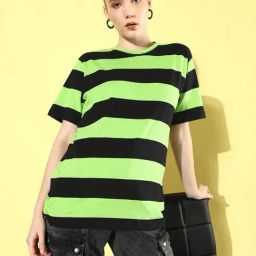 Dillinger Multicolor Cotton Striped Oversized T-Shirt-picture-33