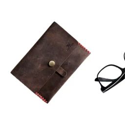 Aditi Wasan Brown Leather Antic Design Travel Wallet for Men & Women-picture-41
