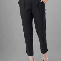 TITTLI Women Mid-Rise Relaxed Straight Fit Trousers-image-80