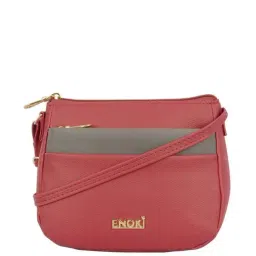 Enoki by Baggit Zarbon N Red Solid Small Sling Handbag-image-19