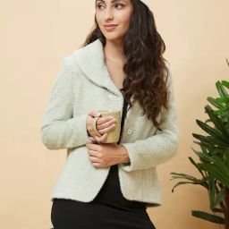 Globus Mint Green Regular Fit Coat-8