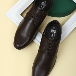 Red Chief Men Brown Leather Formal Shoes-image-14