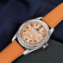 DOUBLERUN Men Dial & Leather Straps Analogue Multi Function Watch H05N1616-16